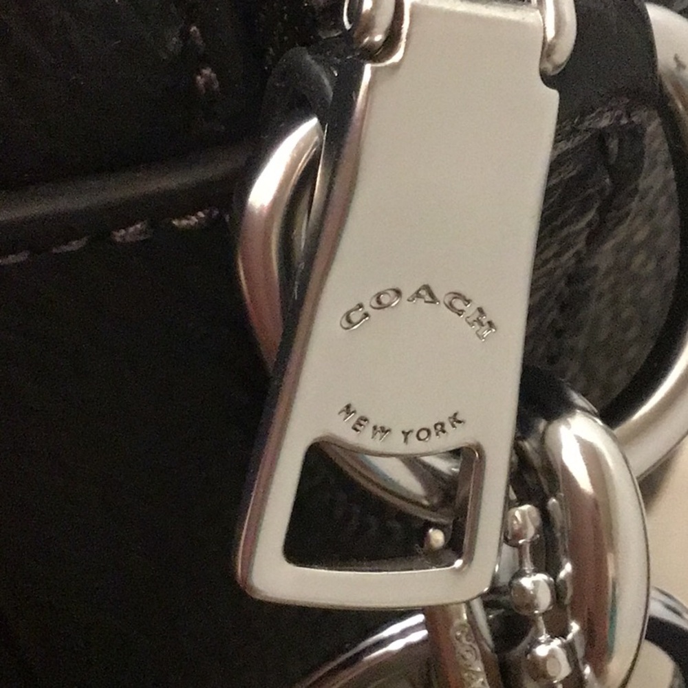 New Coach ladies Black Leather Crossbody Bag. - Picture 6 of 10